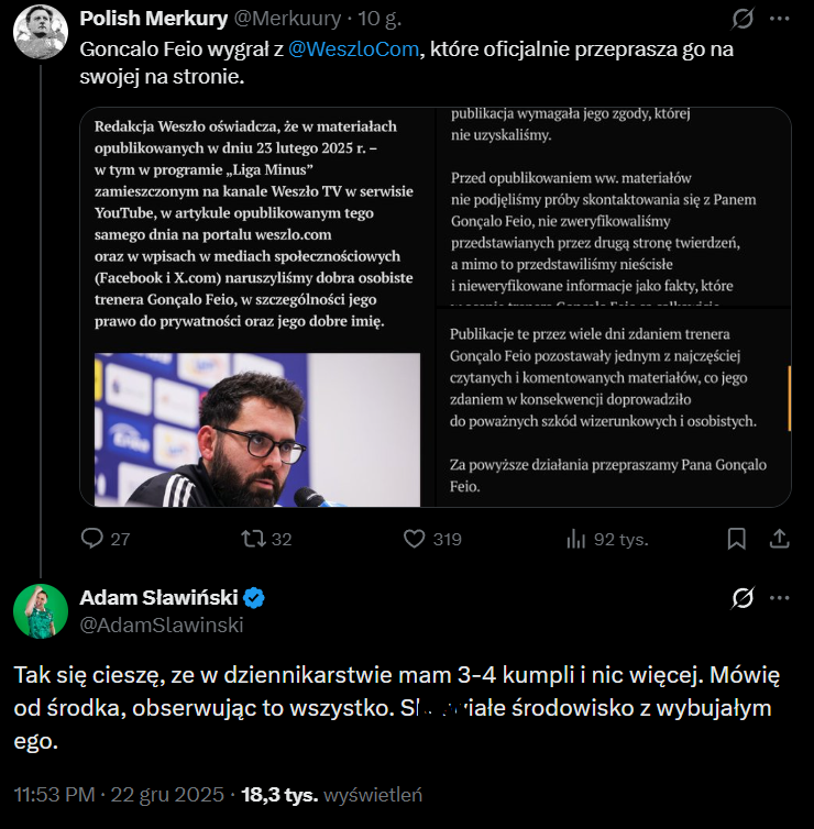 Adam Sławiński ODPALA SIĘ na środowisko dziennikarskie i pisze, że... O.o